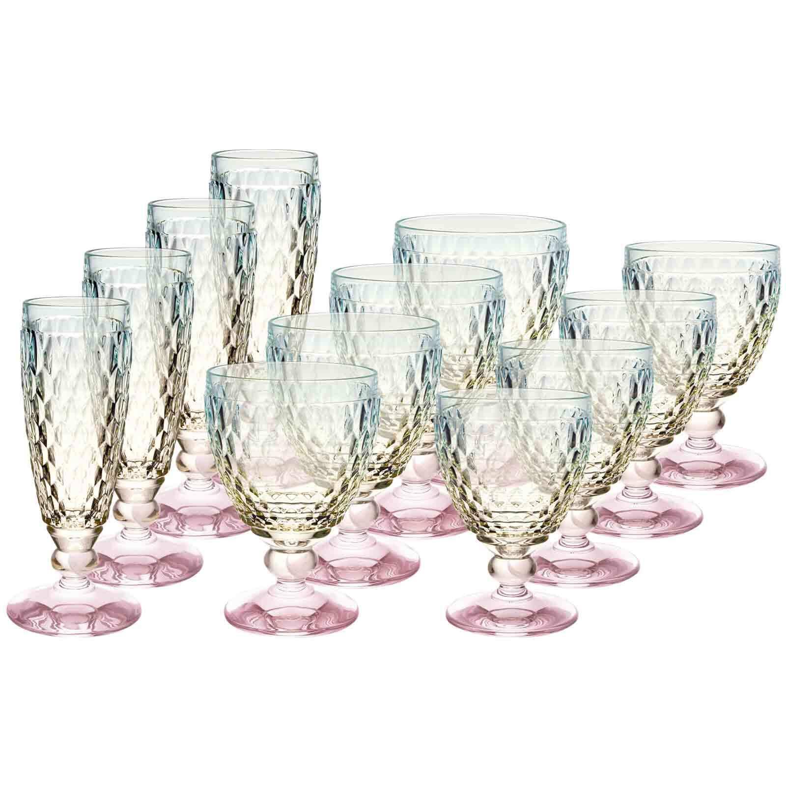WEIN- UND SEKTGLÄSER-SET Boston Pearl bunt 12-tlg. - Multicolor, Glas - Villeroy & Boch