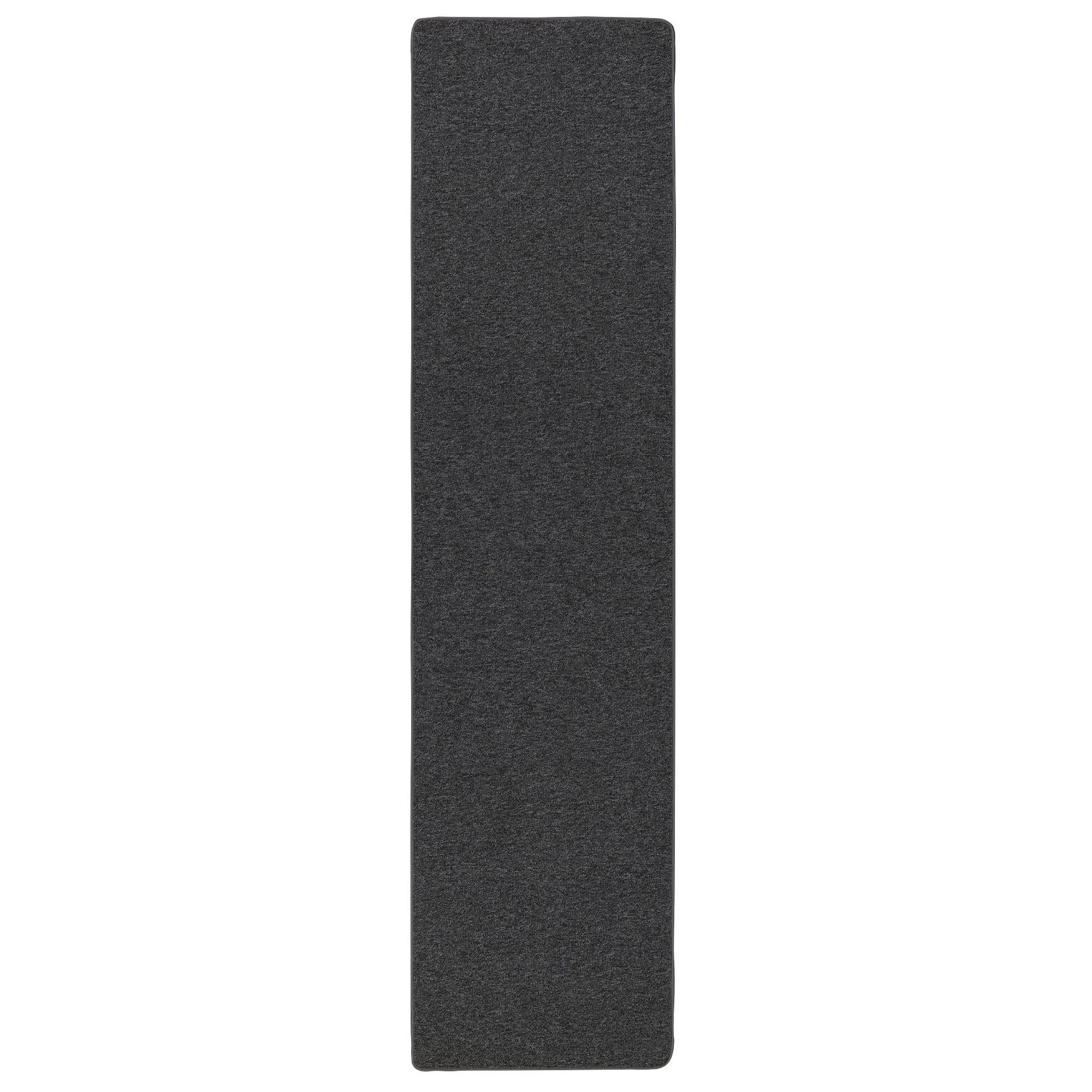 FEINSCHLINGEN VELOUR LÄUFER TEPPICH STRONG - Schwarz/Grau, Textil (100/200cm) - Snapstyle