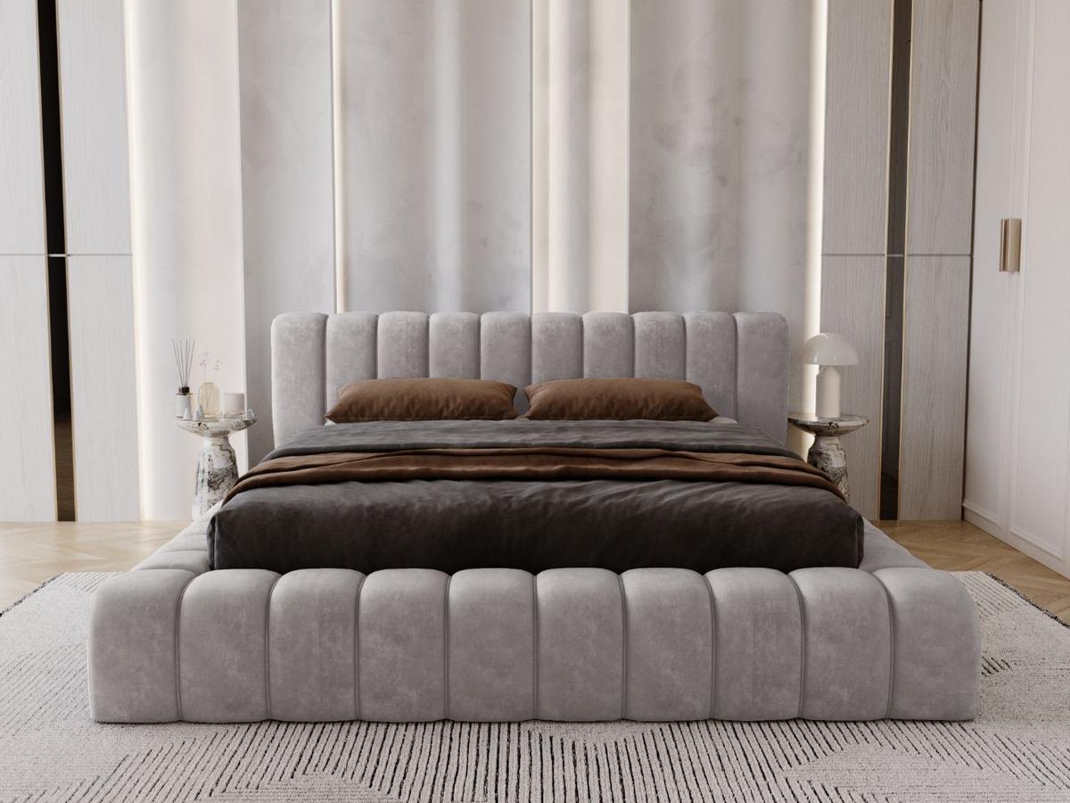 POLSTERBETT Italia 180x200 Grau - Grau, Textil (180/200cm) - Graingold