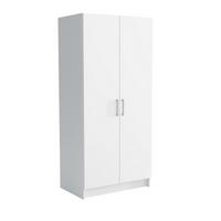 DREHTÜRENSCHRANK PINELLO 81/177/52cm 2-türig Weiß - Weiß, Holzwerkstoff (81/177/52cm) - MASSENO
