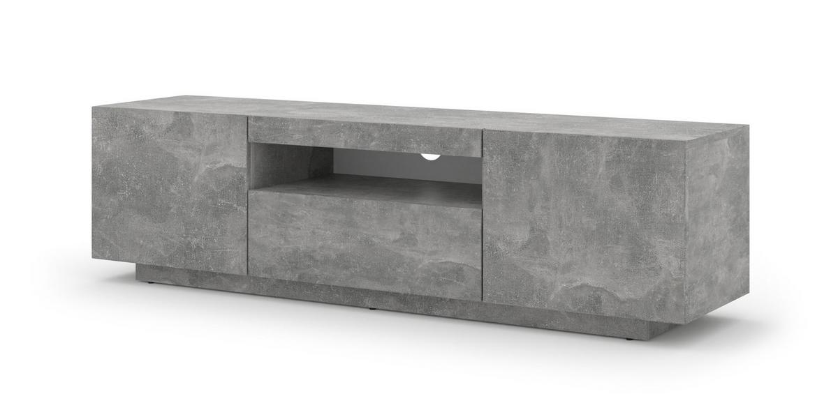 TV LOWBOARD Beton 150/42/37 - Grau, Holzwerkstoff (150/42/37cm) - RAUMHIRSCH FURNITURE