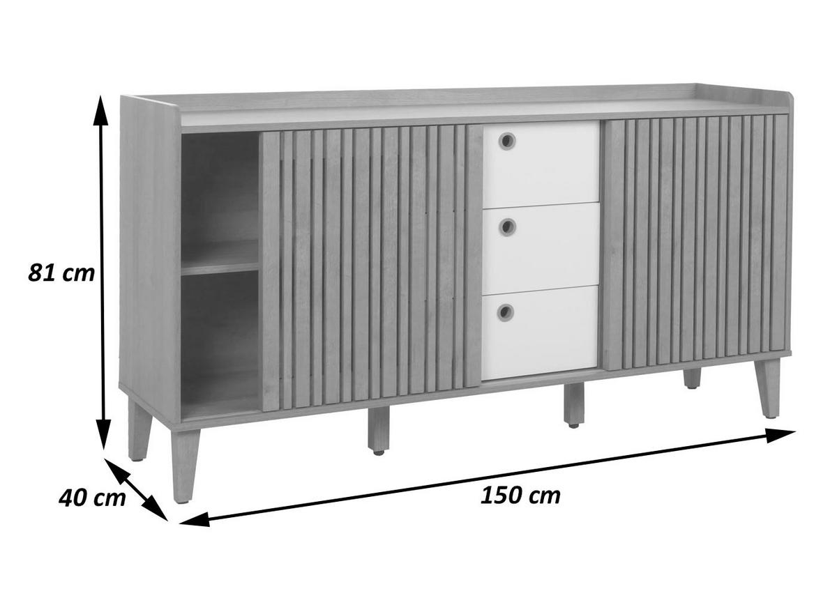 SIDEBOARD Braun - Braun, Holz (150/81/40cm) - MCW