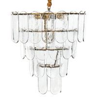 KRONLEUCHTER Glas Messing Caraveli - Transparent/Messingfarben, Glas (48/48/107cm) - Beliani