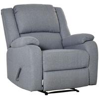 RELAXSESSEL mit Liegefunktion Fernsehsessel TV-Sessel mit Seitentasche Hellgrau - Hellgrau/Schwarz, Textil/Metall (96/98/87cm) - HOMCOM