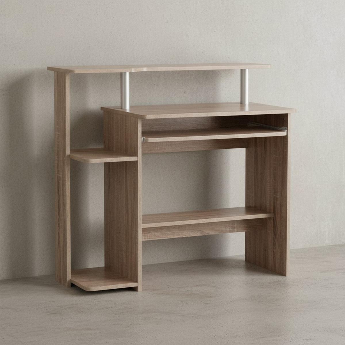SCHREIBTISCH Computertisch ELBTRAUM Tastaturauszug, Beige 94x48x90 cm - Beige, Holz (48/94/90cm) - KADIMA DESIGN
