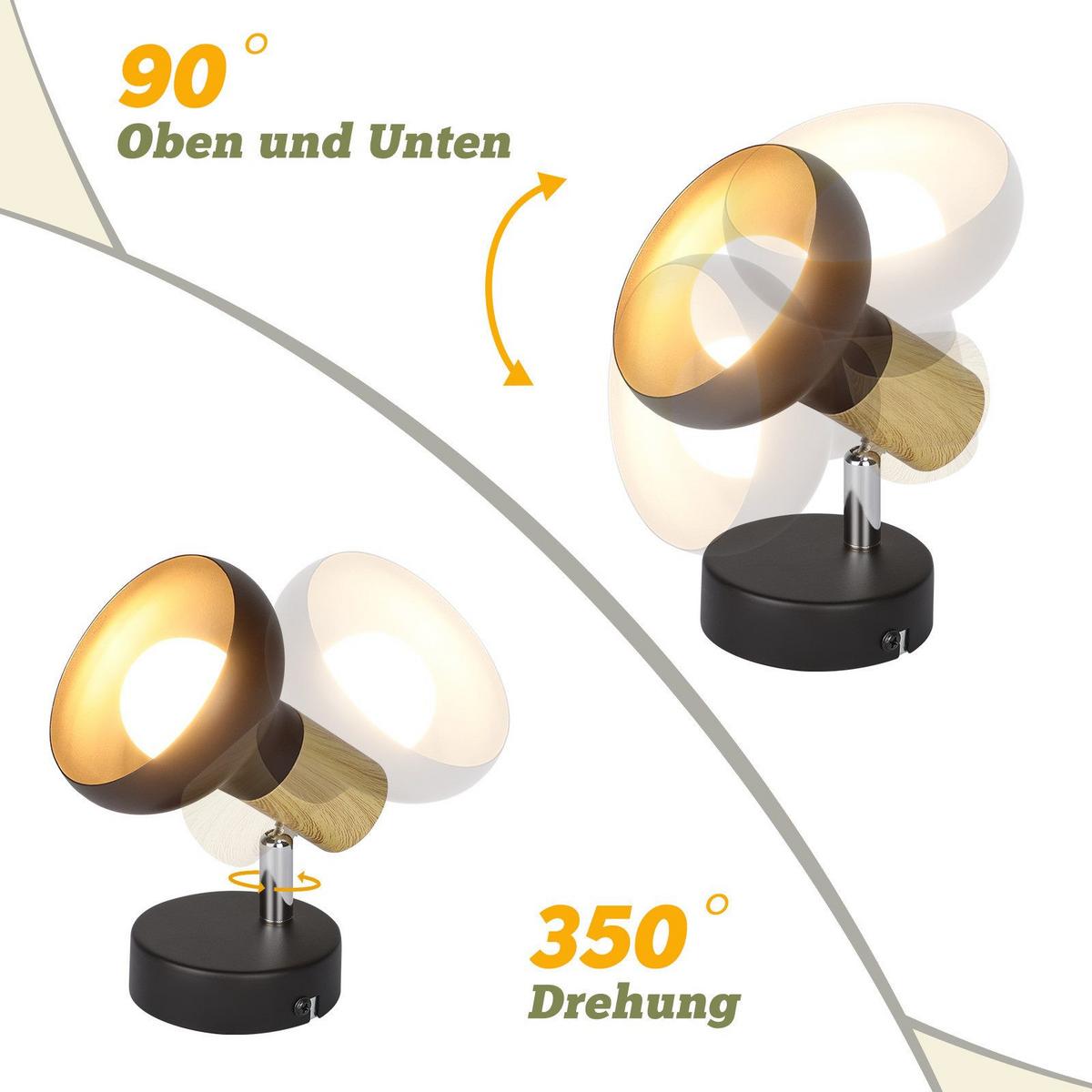 DECKENSTRAHLER Aue 1-flammig 11/10/140 cm - Schwarz, Metall (11/10/140cm) - Nettlife