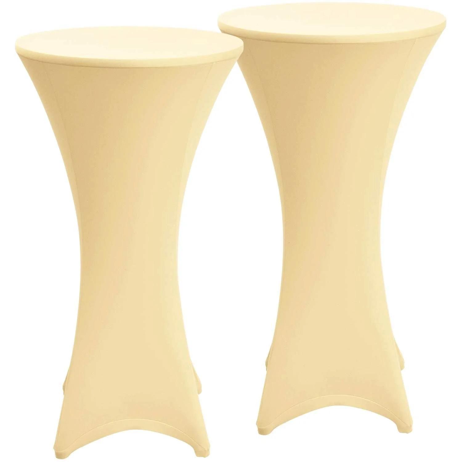 STEHTISCHHUSSE Stella Ø 80cm Creme (2tlg) - Creme, Textil (800/120cm) - Beautissu 