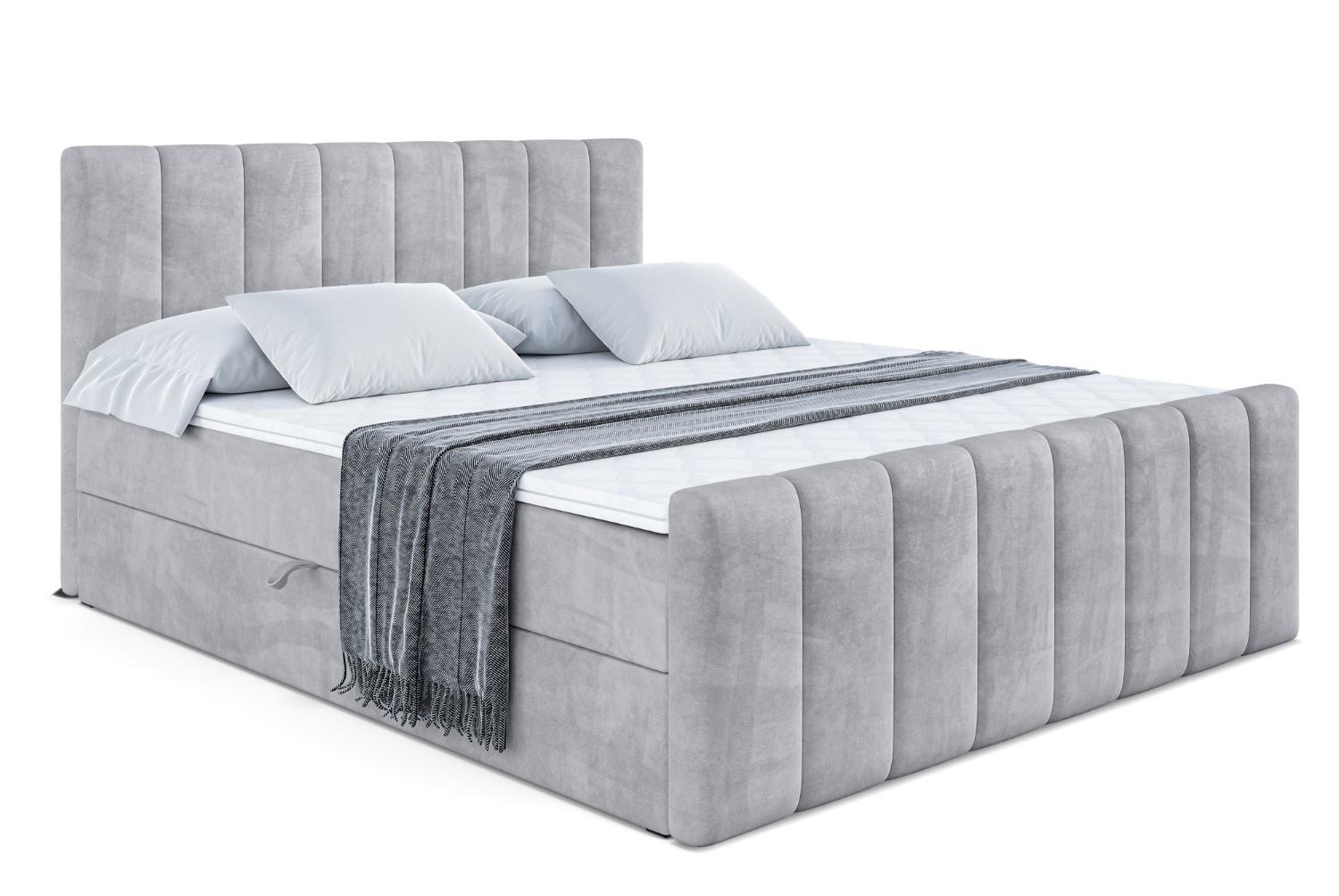 BOXBETT OTTA-Z - 180x200 cm - H3 - Hellgrau - Hellgrau, Holzwerkstoff (180/200cm) - ALTDECOR