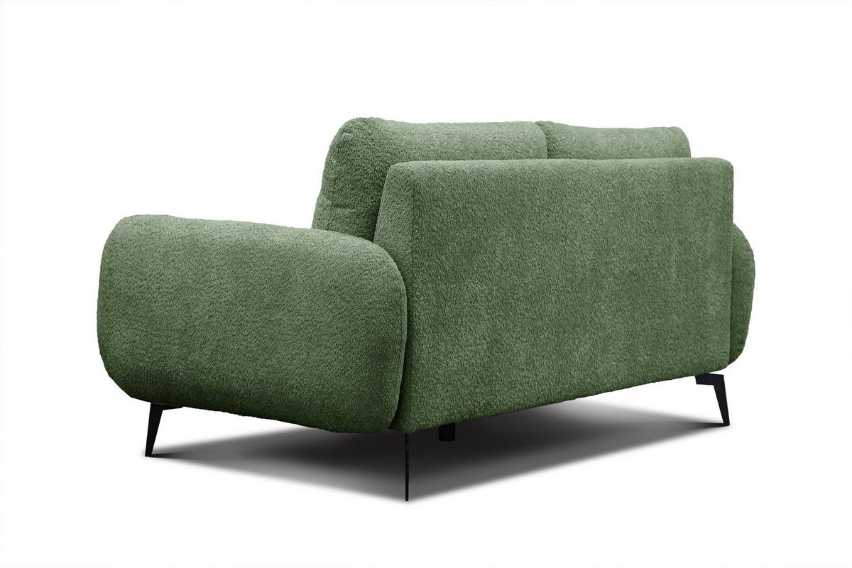 SOFA FEBE 2-Sitzer, olivgrün - Schwarz/Olivgrün, Holz/Textil (160/82/96cm) - Wozimo