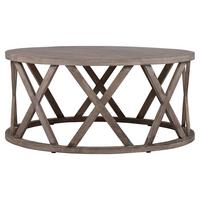 COUCHTISCH Ø100x45 cm rund Natur handgefertigt aus Mangoholz - Braun, Holz (100/100/45cm) - WOMO-DESIGN