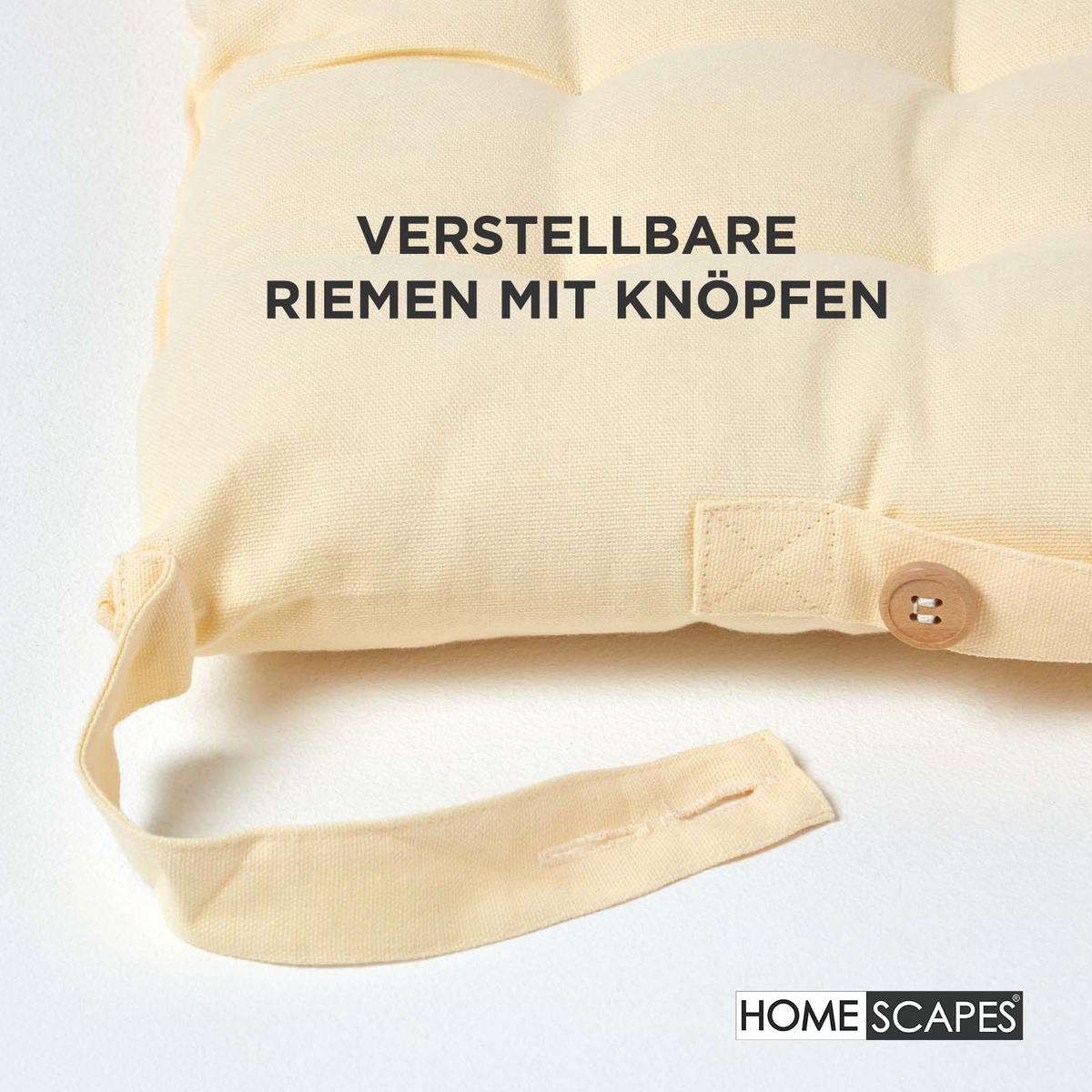 STUHLKISSEN creme 40/40/6,5 cm - Creme, Textil (40/40/6.5cm) - Homescapes