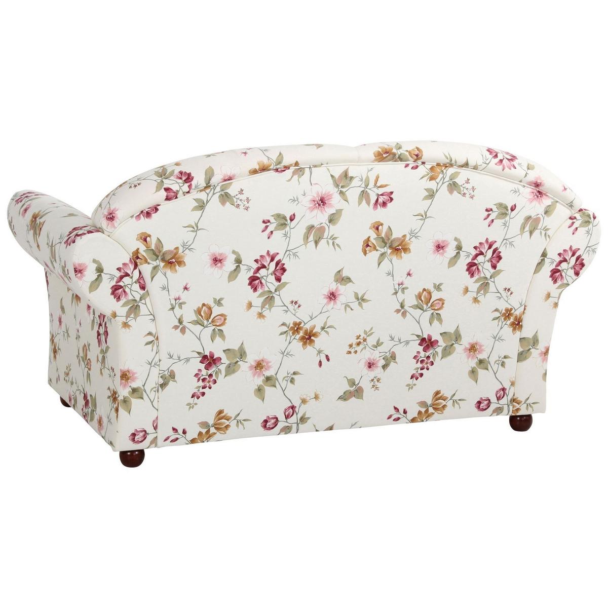 SOFA 2-Sitzer Kama Bezug Flachgewebe Buche nussbaum dunkel / weiß - Weiß, Kunststoff (151/85/81cm) - 58aufmkessel