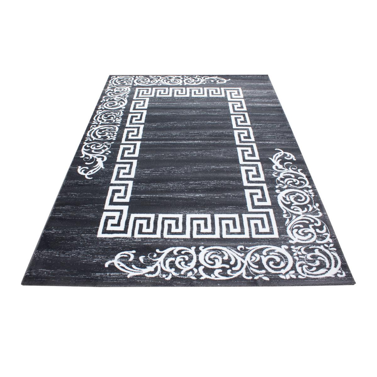 TEPPICH Kurzflor ASPEN in Grau, mit Mäander-Muster, 200 x 290 cm - Grau, Textil (290/200cm) - KADIMA DESIGN