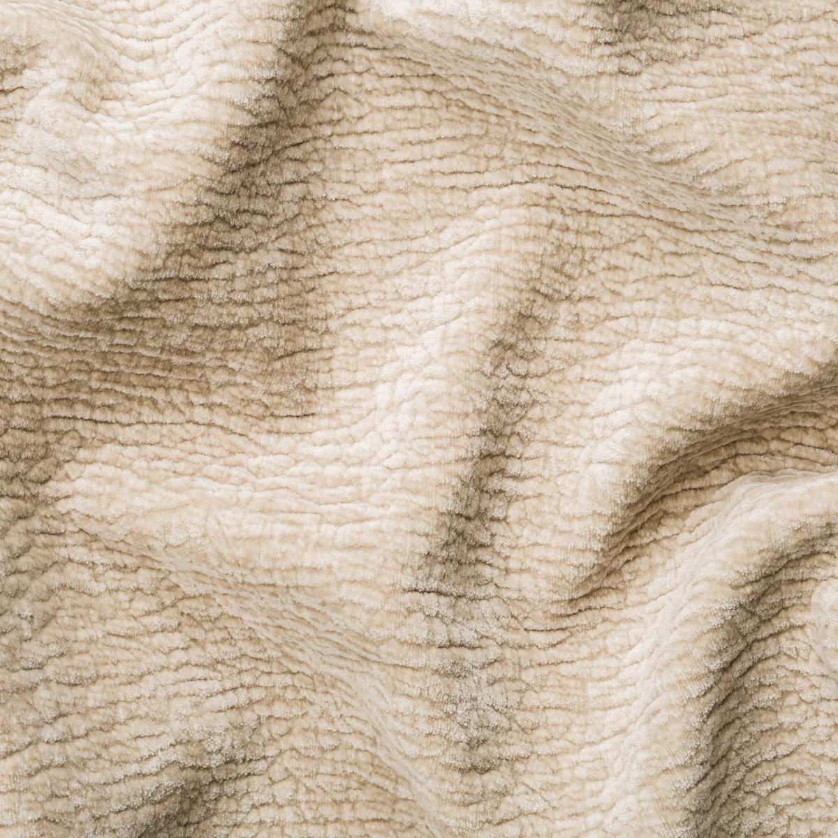 ECKSOFA Puffy mit Schlaffunktion und Bettkasten - besonders weich und puffig aus Beige Stoff mit Chenillestruktur - Ottomane links - Beige/Schwarz, Holz/Kunststoff (138/266cm) - S-Style Möbel