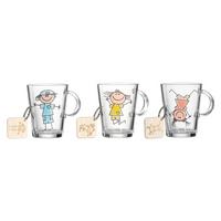 KINDERBECHER MIT SCHLÜSSELANHÄNGER Best Friends bunt 290 ml 3er Set - Multicolor, Glas (0.29L) - Ritzenhoff Breker