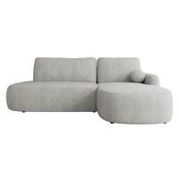 ECKSOFA Loridu O, Seite: Rechts - Hellgrau/Schwarz, Holz/Kunststoff (274/174cm) - MIRJAN24