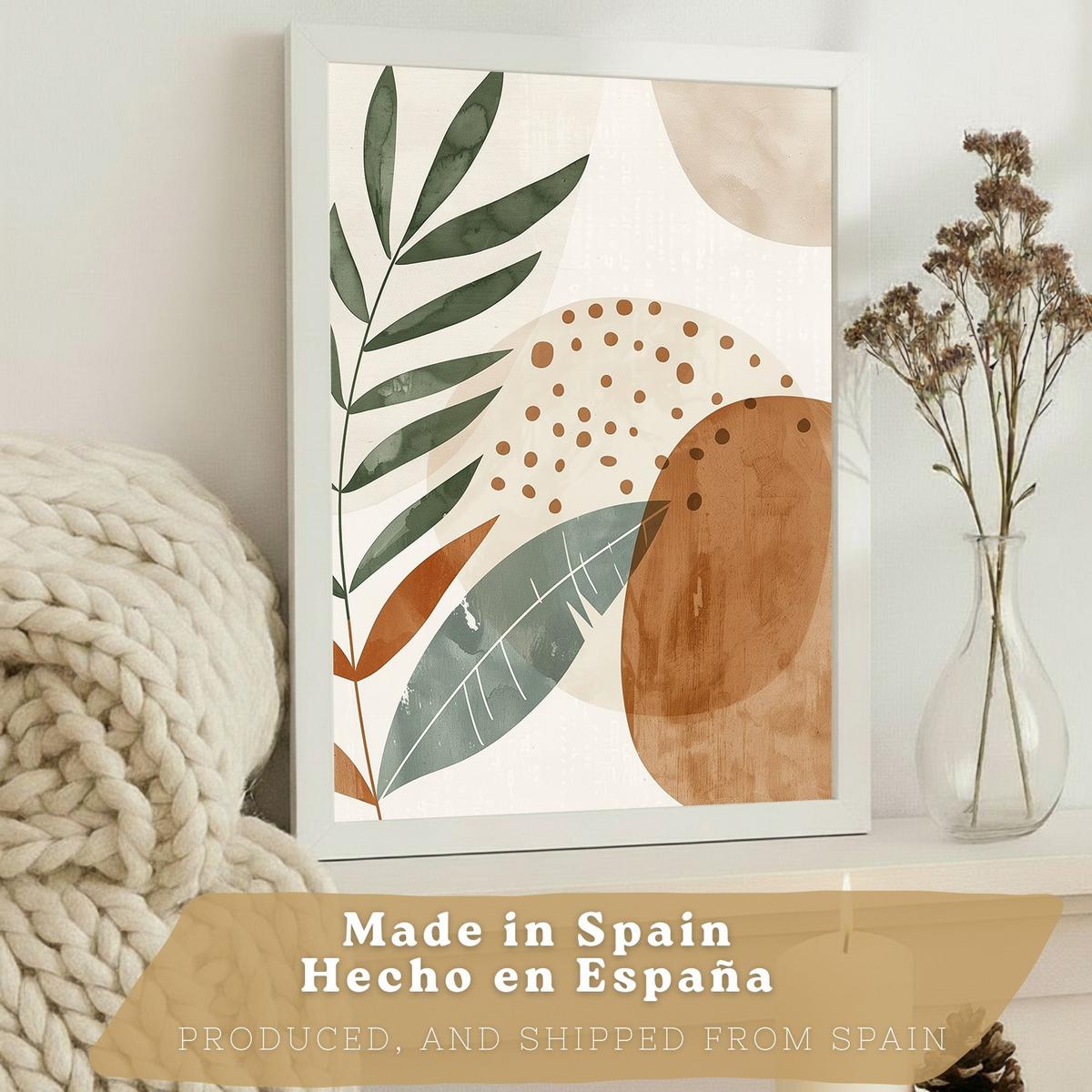 POSTER 3er Kunstdruck-Set Wandbilder Floral Abstrakt modern Wohnzimmer Deko, Schlafzimmer, Küche, Badezimmer Weißer Rahmen A3 - Weiß, Papier (29.7/1/42cm) - Nacnic