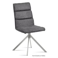 ESSZIMMERSTUHL (6er-Set) Dorkas 47x92x60 Edelstahl/Grau - Edelstahlfarben/Grau, Kunststoff (60/92/47cm) - 58aufmkessel