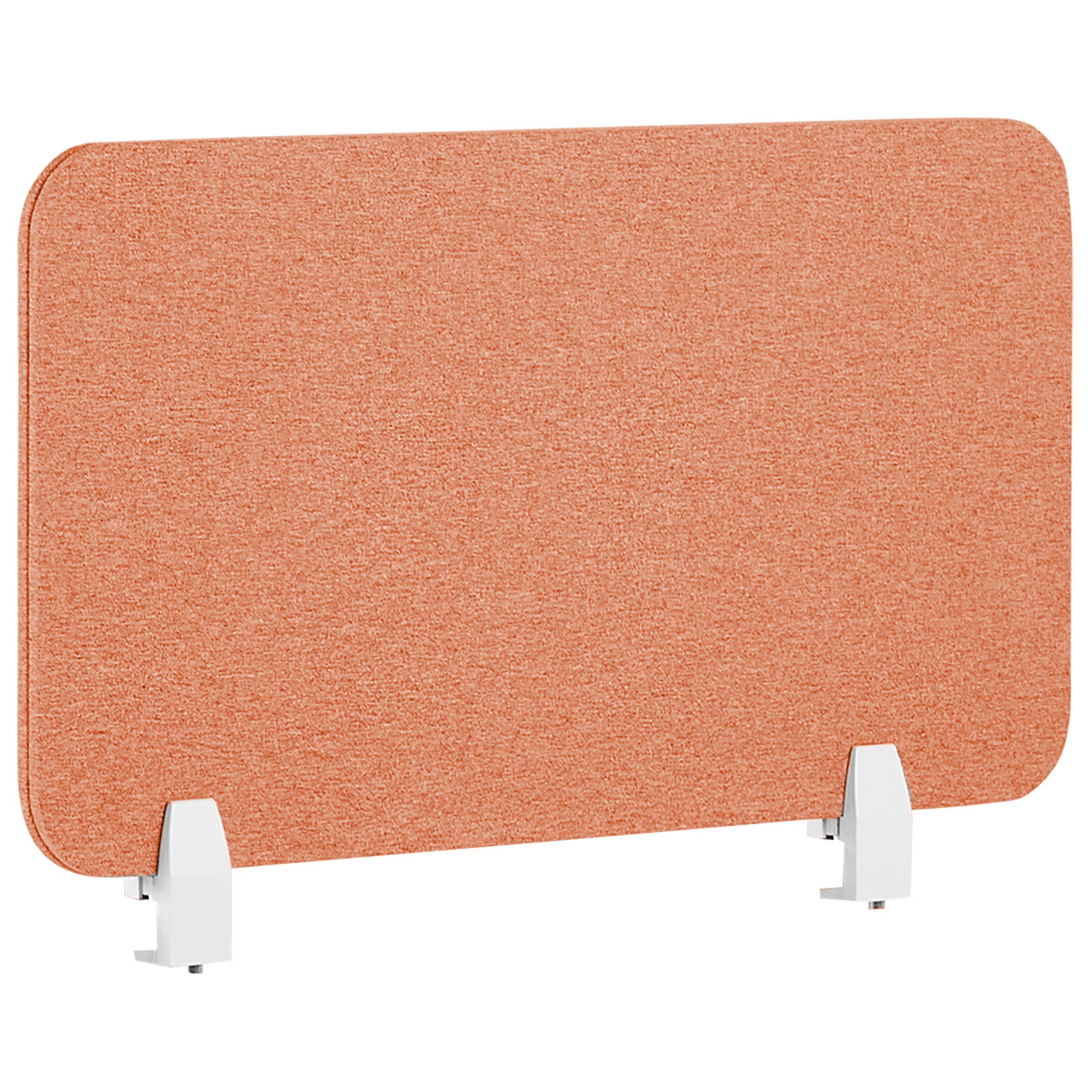 SCHREIBTISCHTRENNWAND 72 x 40 cm Hellrot Wally - Rot, Textil (72/40/2cm) - Beliani