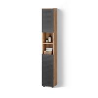 BADSCHRANK Ronco Anthrazit gepunktet 30 x 192 cm - Anthrazit, Holzwerkstoff (30/192/30cm) - Livinity®