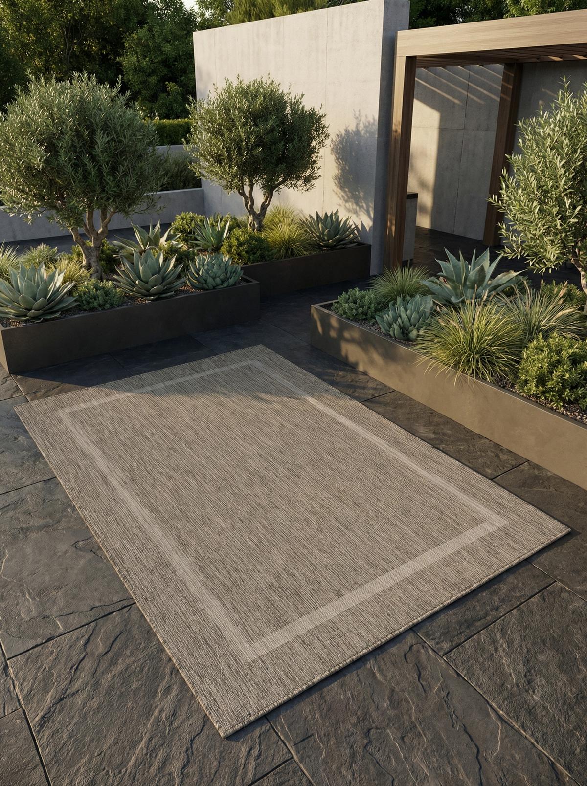 TEPPICH Outdoor ALSTER in Braun, einfarbig, 240 x 340 cm - Braun, Textil (340/240cm) - KADIMA DESIGN