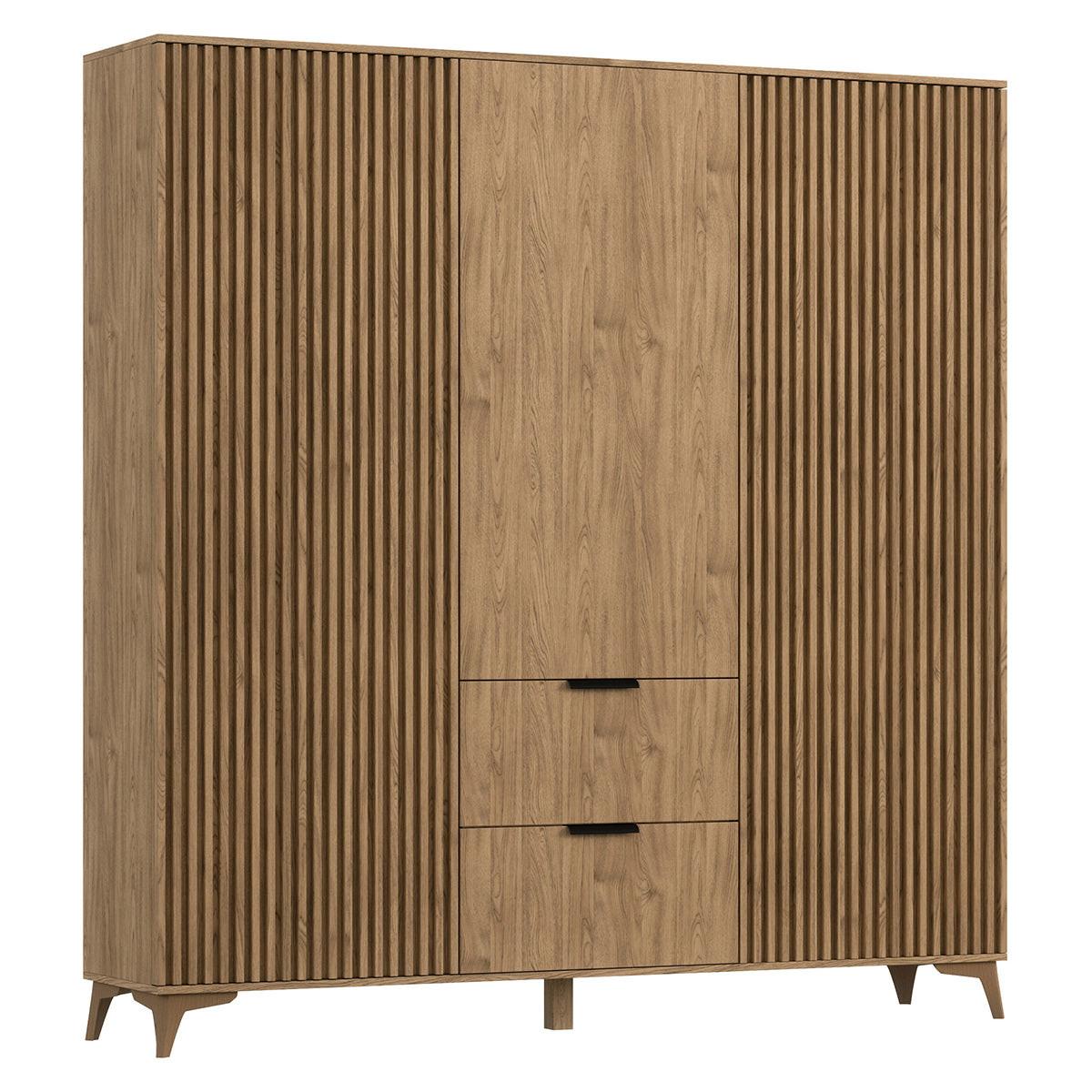 SCHRANK 3 Türen Esteban Holz - Braun, Holzwerkstoff (185/192/60cm) - Petits-meubles