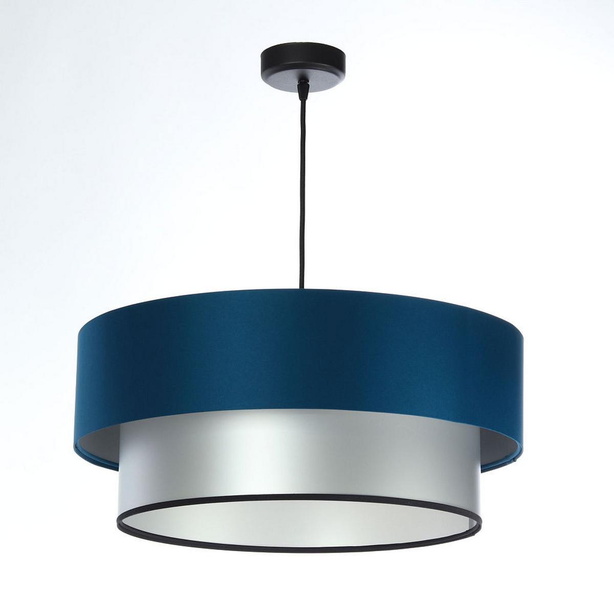 HÄNGELEUCHTE Blau 50/20 cm - Blau/Silberfarben, Kunststoff (50/1/20cm) - ONZENO