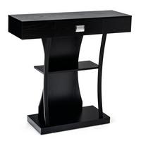 KONSOLENTISCH Schwarz - Schwarz, Holz (30/91/88cm) - COSTWAY
