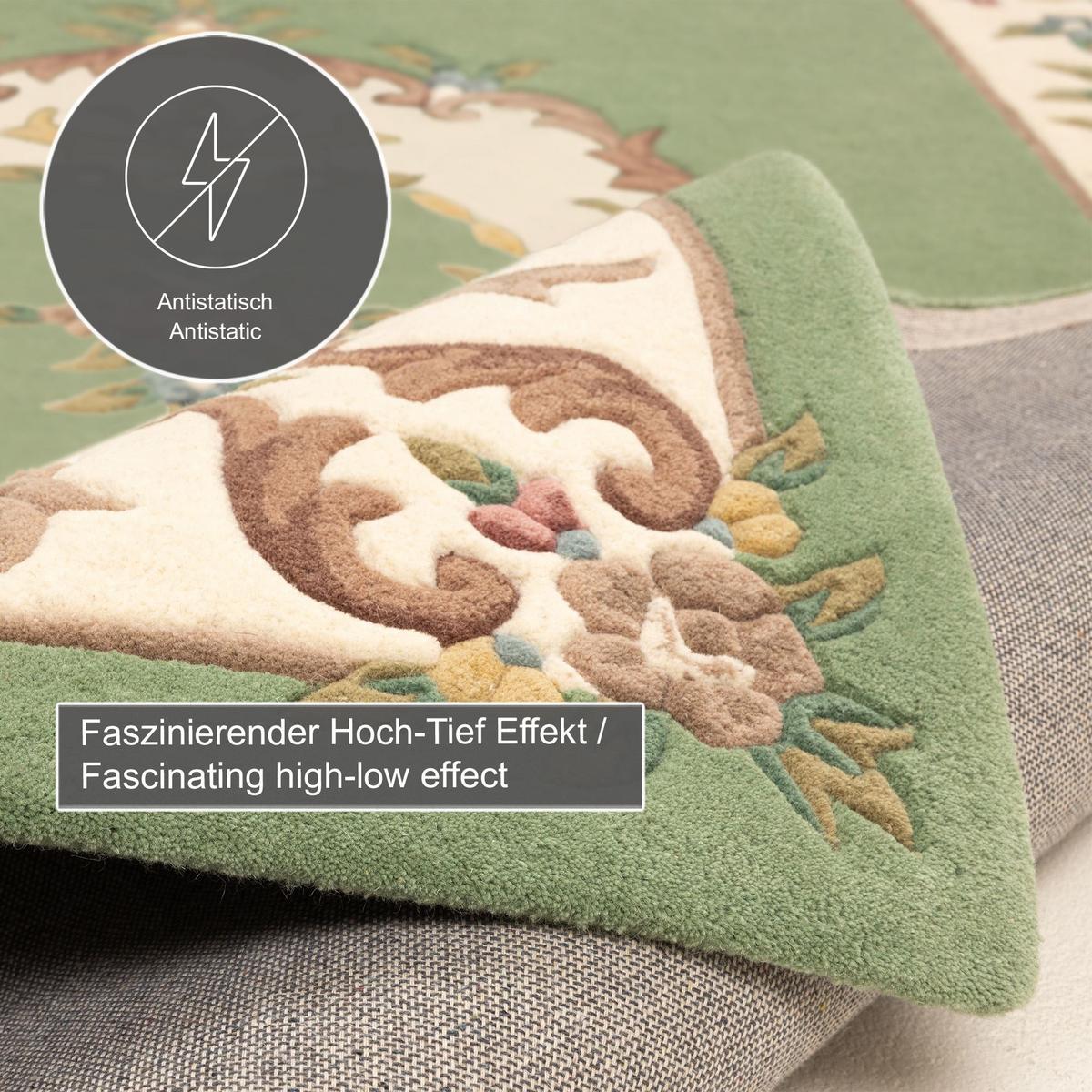 HANDTUFTTEPPICH Bloomingville 190x250 cm - Grün, Textil (190/250cm) - THEKO