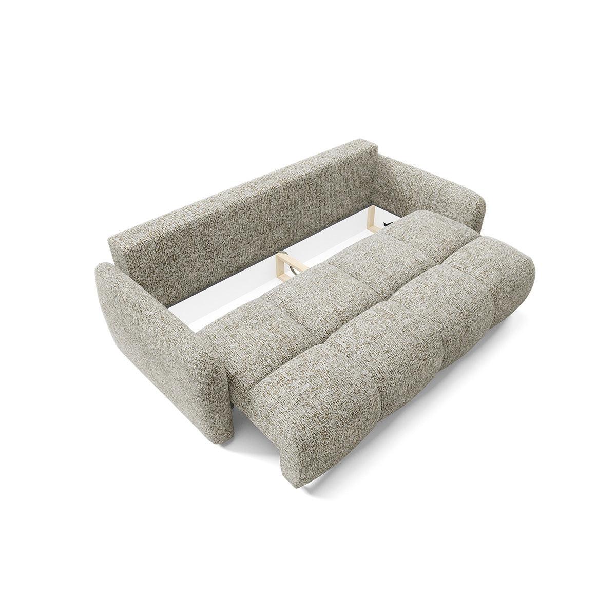 SOFA Vittoria 3 Sitzplätze Grau meliert - Grau, Holz (236/95/121cm) - Petits-meubles