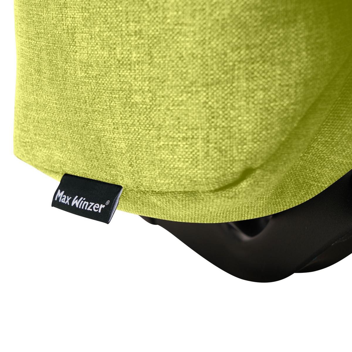 FALTSOFA Kalomira Bezug Flachgewebe Metall schwarz / apfel - Grün, Kunststoff (145/84/100cm) - 58aufmkessel