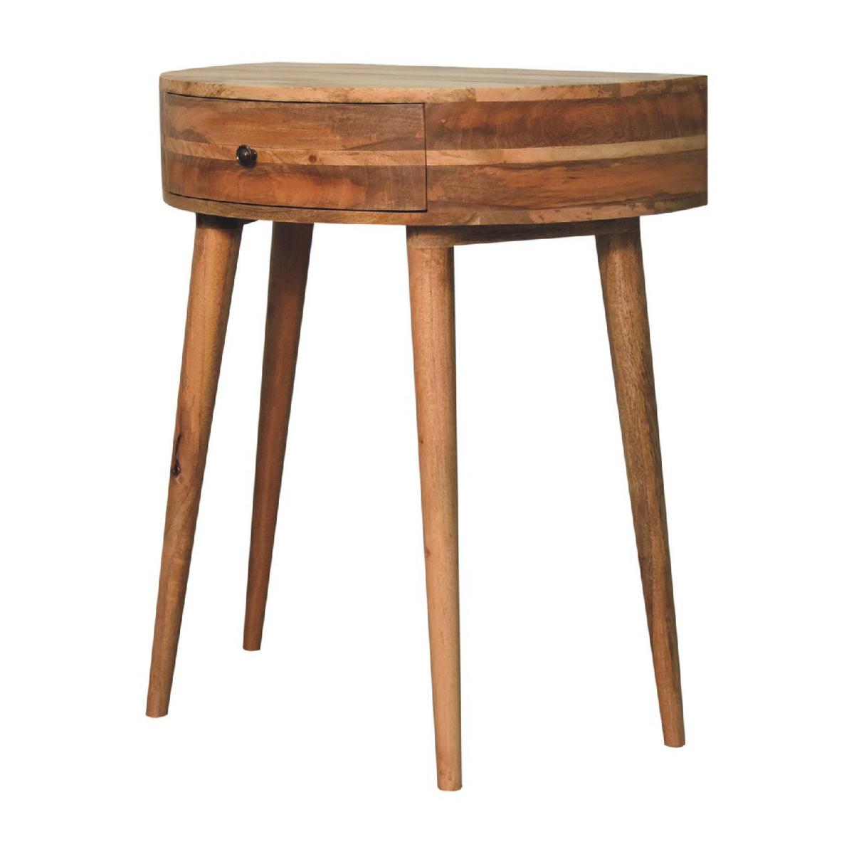 KONSOLE Odyssey Eichenoptik, 1 Schublade, Beige - Beige/Messingfarben, Holz/Metall (40/70/80cm) - Artisan Furniture