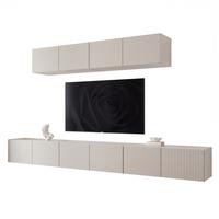 WOHNWAND ANGEL IV Kaschmir hängend mit LED-Beleuchtung 300 cm - Kaschmir, Holzwerkstoff (300/36/40cm) - Idohome