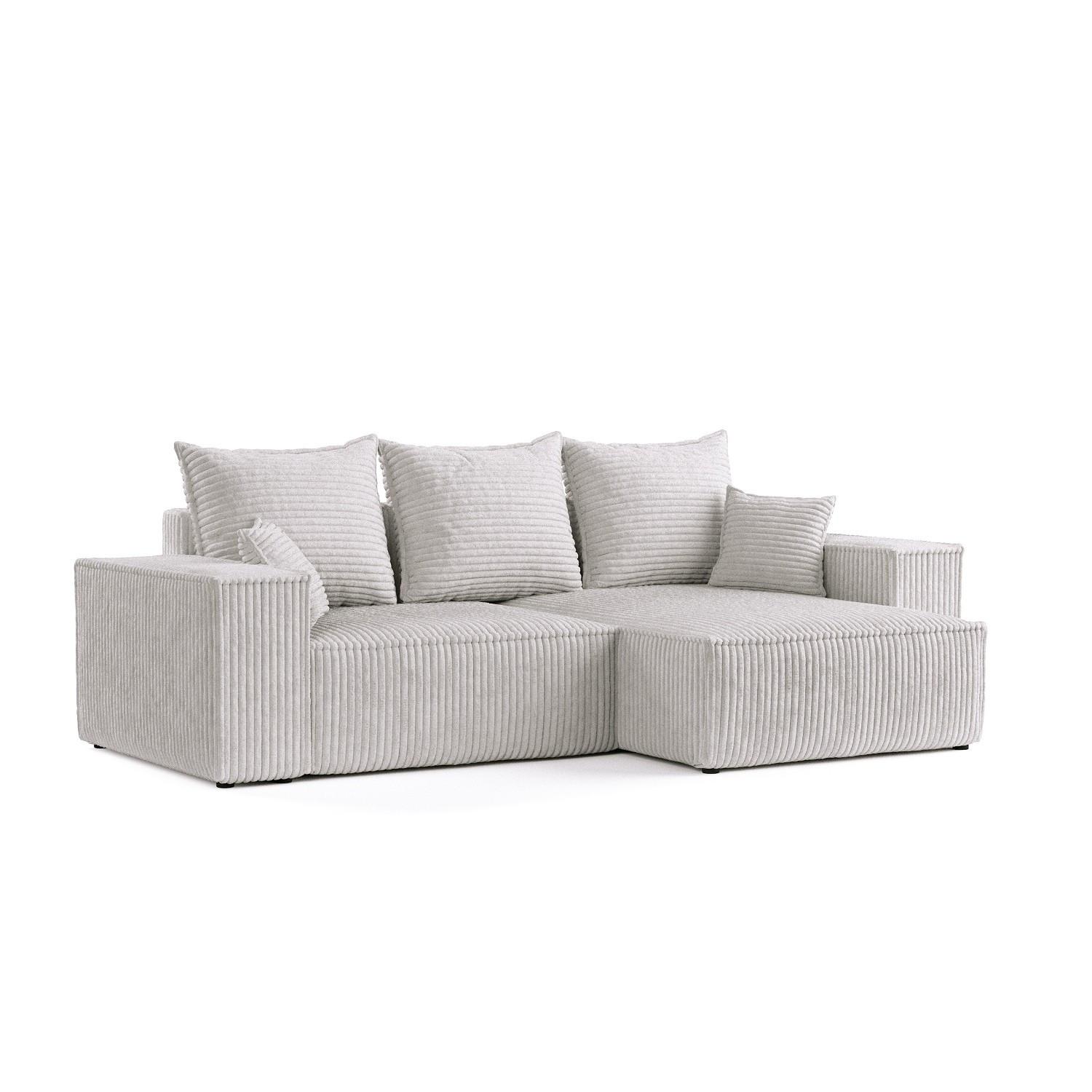 ECKSOFA SENSO mit Schlaffunktion Grau im Tilia Stoff - Schwarz/Grau, Holz/Holzwerkstoff (255/148cm) - AltaBeds