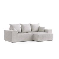 ECKSOFA SENSO mit Schlaffunktion Grau im Tilia Stoff - Schwarz/Grau, Holz/Holzwerkstoff (255/148cm) - AltaBeds