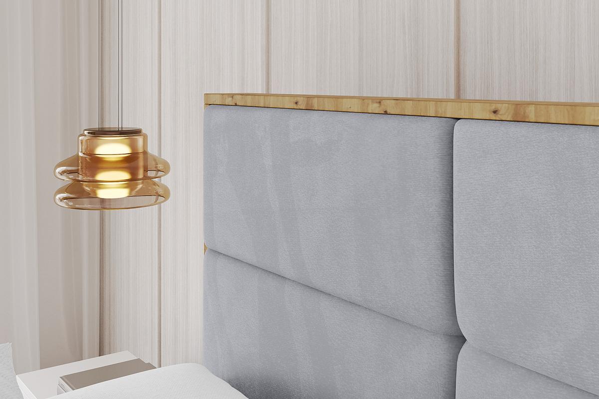 POLSTERBETT mit Bettkasten und Lattenrost, Boxbett ohne Matratze - ENZO1 180x200 Hellgrau - Hellgrau, Holzwerkstoff/Textil (180/200cm) - ALTDECOR