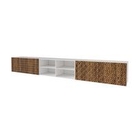 LOWBOARD VIRA-W 3x100x40x40 cm - Weiß / Katania - Eiche Wotan, Holzwerkstoff (300/40/40cm) - ALTDECOR