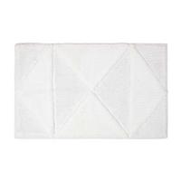 BADEMATTE 50/80 cm geometrisch - Weiß, Textil (50/80cm) - Homescapes
