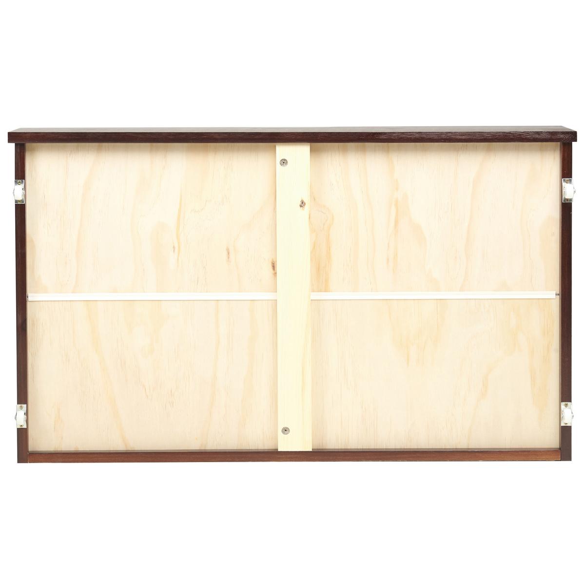 BETTSCHUBLADE 2er Set Dunkler Holzfarbton Rumilly - Dunkelbraun, Holz - Beliani