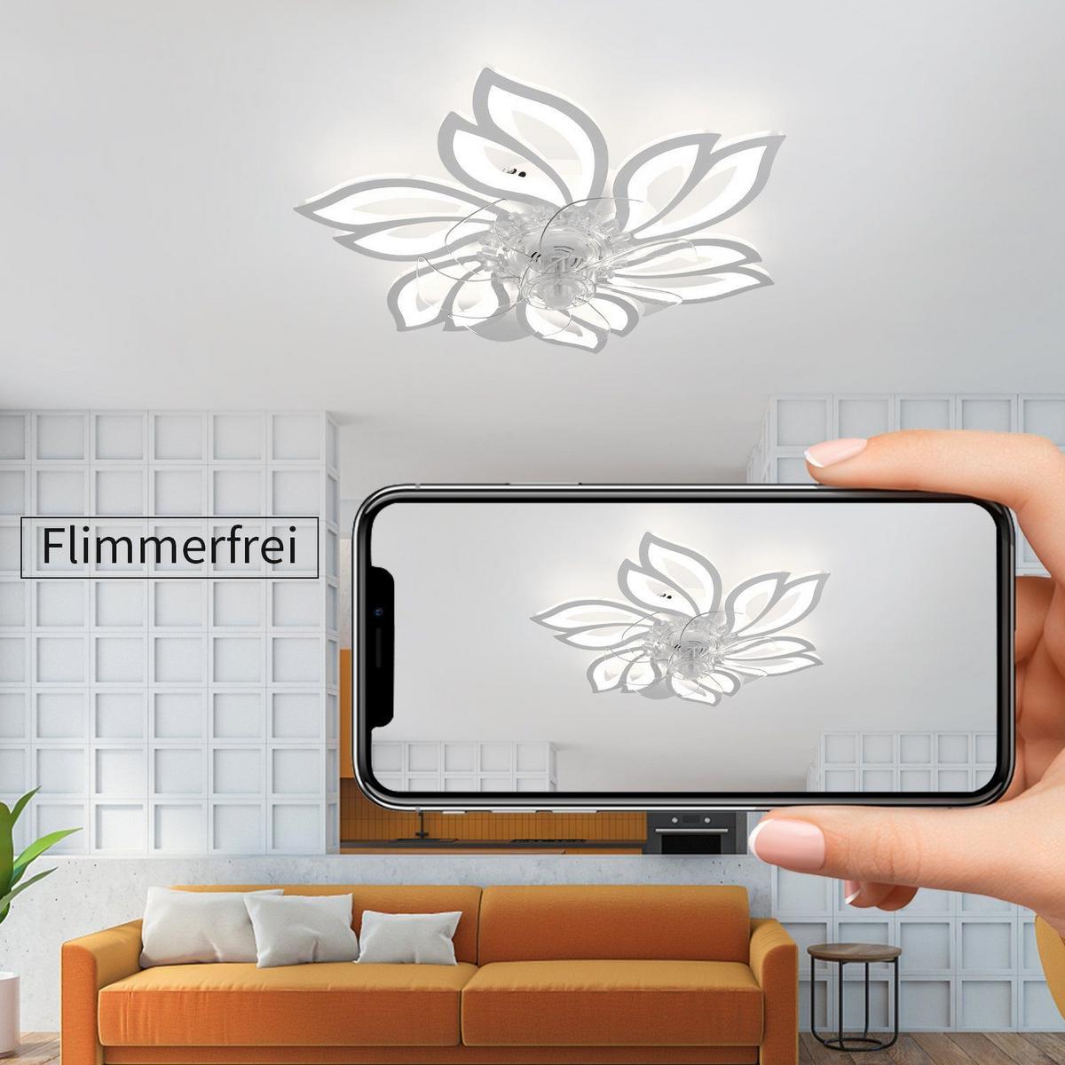 DECKENVENTILATOR Engelbert II 70/70/15cm - Weiß, Kunststoff (70/60/15cm) - Nettlife