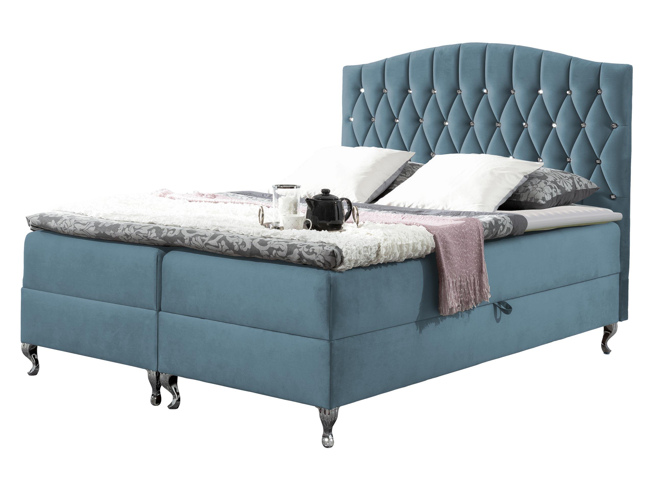 BOXBETT Puerto - H3 - Hellblau, Holz (160/200cm) - MIRJAN24