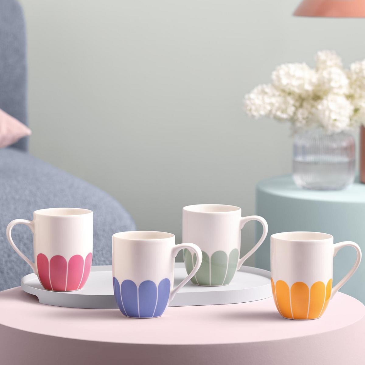 HENKELBECHER-SET Fleu Couleur bunt 290 ml 4-tlg. - Multicolor, Keramik (0.29L) - Villeroy & Boch