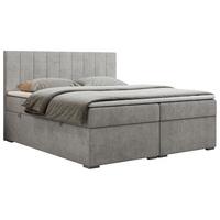 BOXBETT LOPE 120/200 - Hellgrau Strukture - H4 - Hellgrau, Holz/Textil (120/200cm)