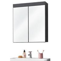 SPIEGELSCHRANK grau Hochglanz 60 x 77 cm 2-türig, Badschrank modern - Grau, Glas/Holzwerkstoff (60/77/17cm) - Top.Furn