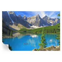 FOTOTAPETE 152x104 cm - Bergsee - Blau, Textil (152/104cm) - Wallfluent
