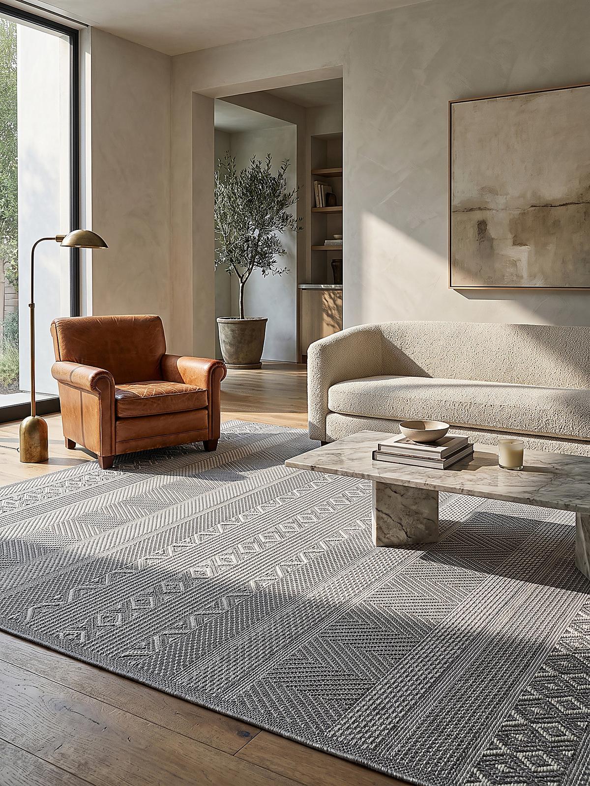 TEPPICH Flachgewebe ESERA Gestreift Polypropylen Grau 200 x 280 cm - Grau, Textil (200/280cm) - KADIMA DESIGN