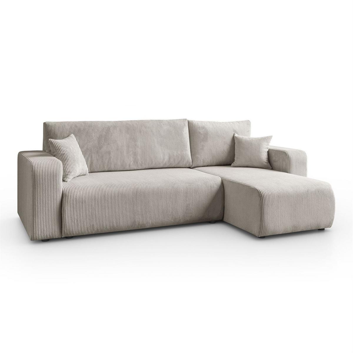 ECKSOFA PRESTIGE L, Poso 100 - Creme, Textil (247/143cm) - Lookway