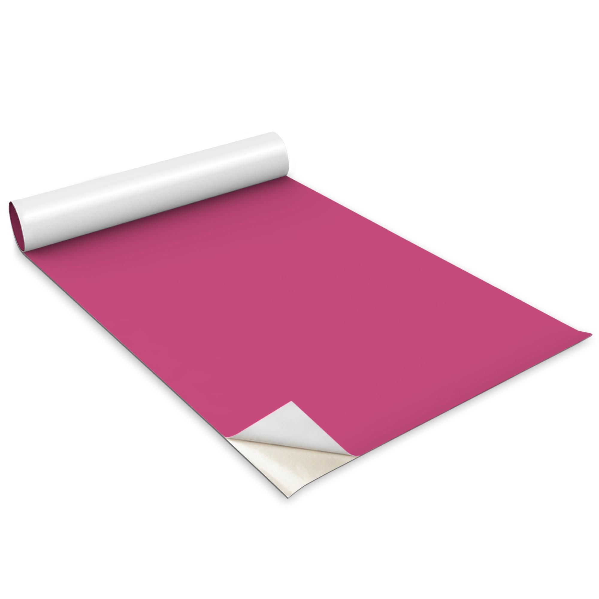 MÖBLAUFKLEBER 100x50 cm dunkelrosa - Beige, Kunststoff (50/0.1/100cm) - Wallfluent