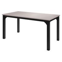 ESSTISCH Focus 160 - Kaschmir/Schwarz, Holzwerkstoff/Metall (90/160/76cm) - MIRJAN24