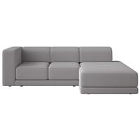 ECKSOFA Novals L-Form, 4-Sitzer, rechts 278 cm - Schwarz/Grau, Holz/Kunststoff (168/278cm) - Selsey
